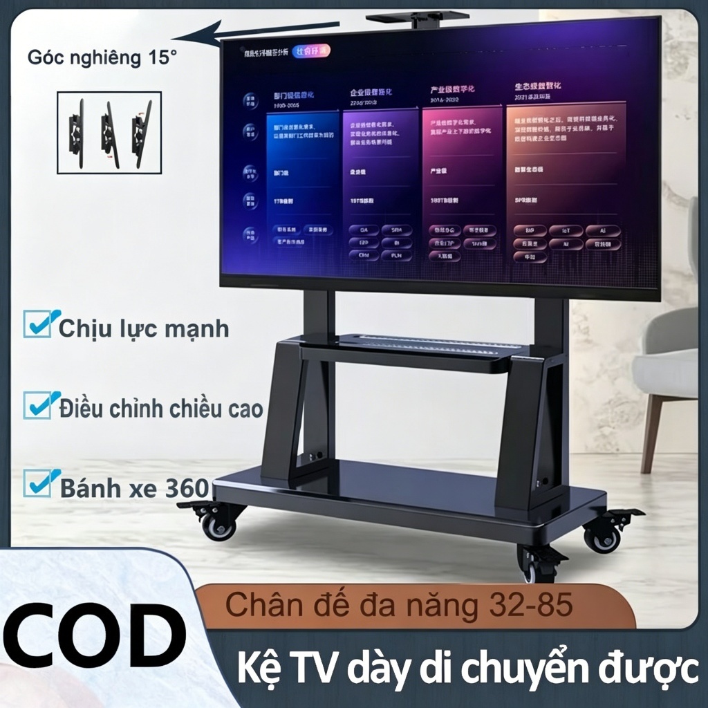 32-85 Inch Giá Treo Tivi Di Động Giá Treo Tivi Di động Xoay Giá Treo Tv Dành Cho Phòng Họp Chính Hãn
