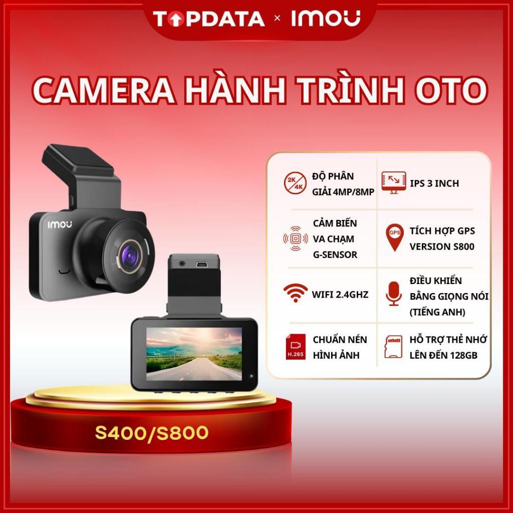 Camera Hành Trình Ô Tô Imou S400/S800 Độ Nét 2K/4K Cảm Biến G-Sensor Phát Hiện Va Chạm - Màn Hình 3 