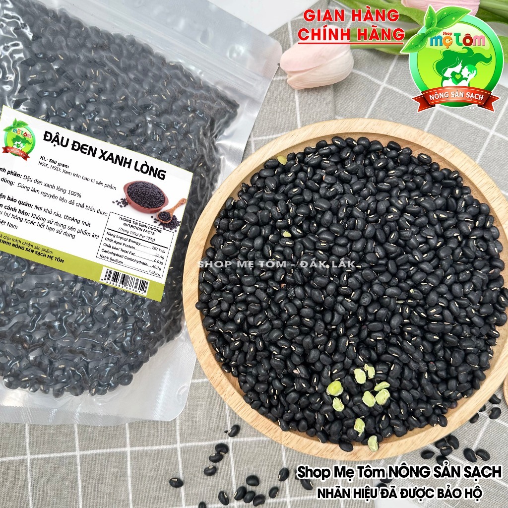 500Gr ĐẬU ĐEN XANH LÒNG SỐNG HOẶC RANG SẴN CHUẨN ĐĂKLĂK (CÓ XUẤT HÓA ĐƠN CÔNG TY)