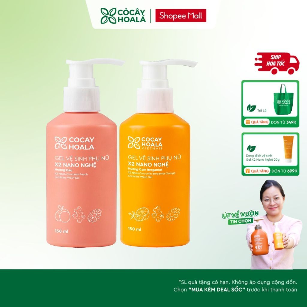 [HỎA TỐC] Dung Dịch Vệ Sinh Cỏ Cây Hoa Lá Gel x2 Nano Nghệ Làm Sạch Dịu Nhẹ 150ml