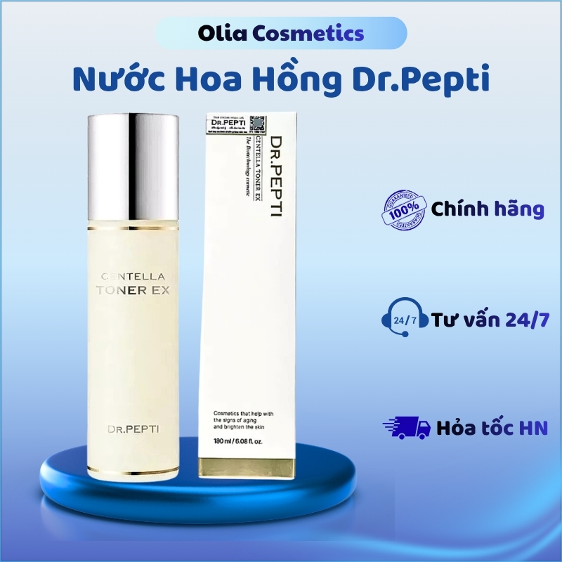 Nước Hoa Hồng Dr.Pepti Toner Dr.Pepti Centella Toner EX dưỡng ẩm da căng bóng 180ml - Olia Cosmetic