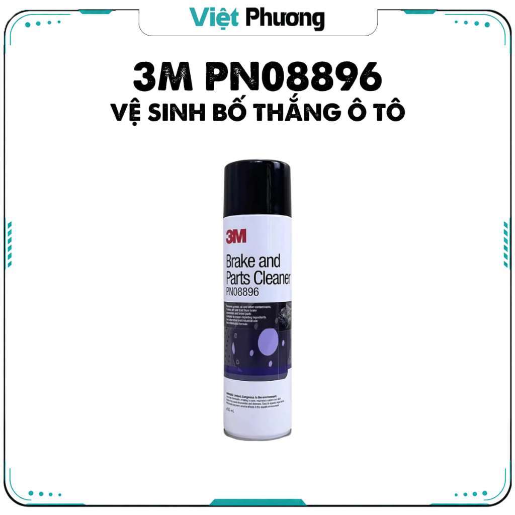 Chai Xịt Vệ Sinh Làm Sạch Bố Thắng Ô Tô, Xe Máy 3M PN08896 Brake and Parts Cleaner (chai 600ml)