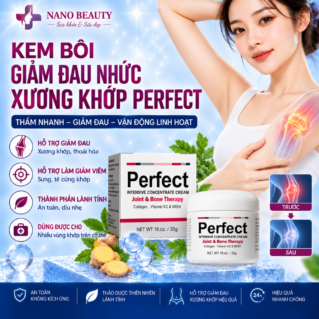 Kem Xương Khớp Perfectx Giảm Đau Phục Hồi Xương Khớp CHÍNH HÃNG MỸ Mua 2 Tặng 1