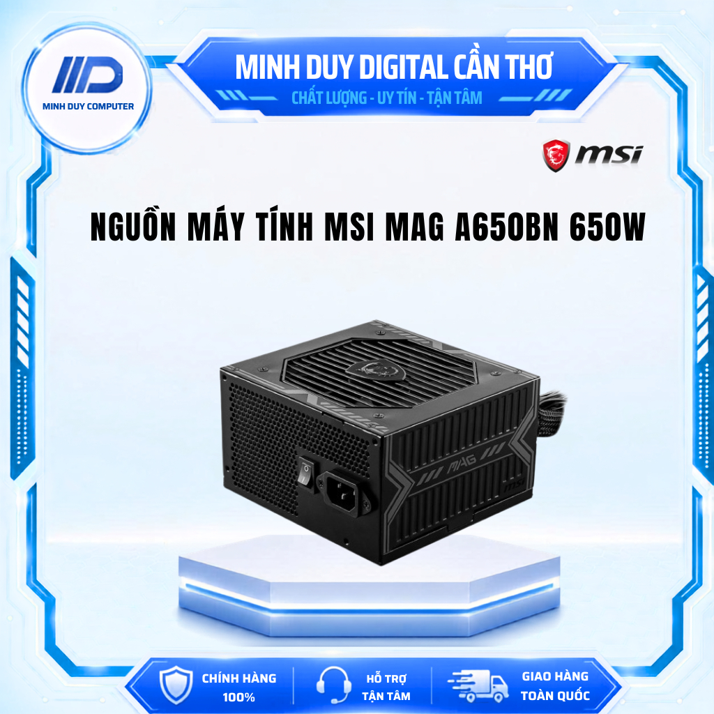 Nguồn máy tính MSI MAG A650BN 650W - BẢO HÀNH 3 NĂM