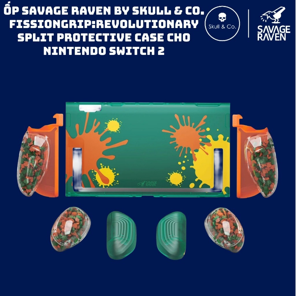 Ốp Lưng Savage Raven by Skull & Co. FissionGrip Cho Nintendo Switch 2 Splatoon Raiders