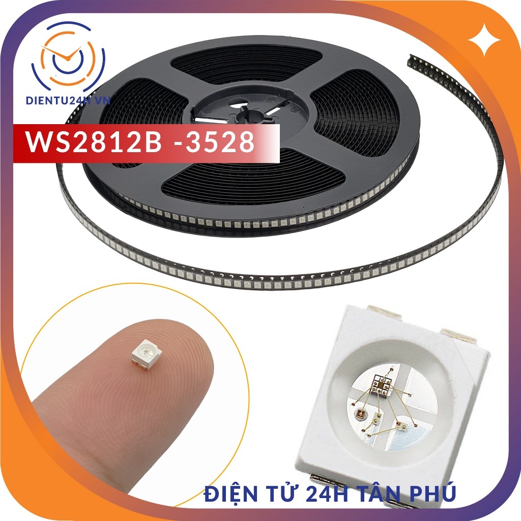 Chip led Ws2812b - 3528 (3.5x2.8mm) || Led  ARGB WS2812 5VDC 16 triệu màu
