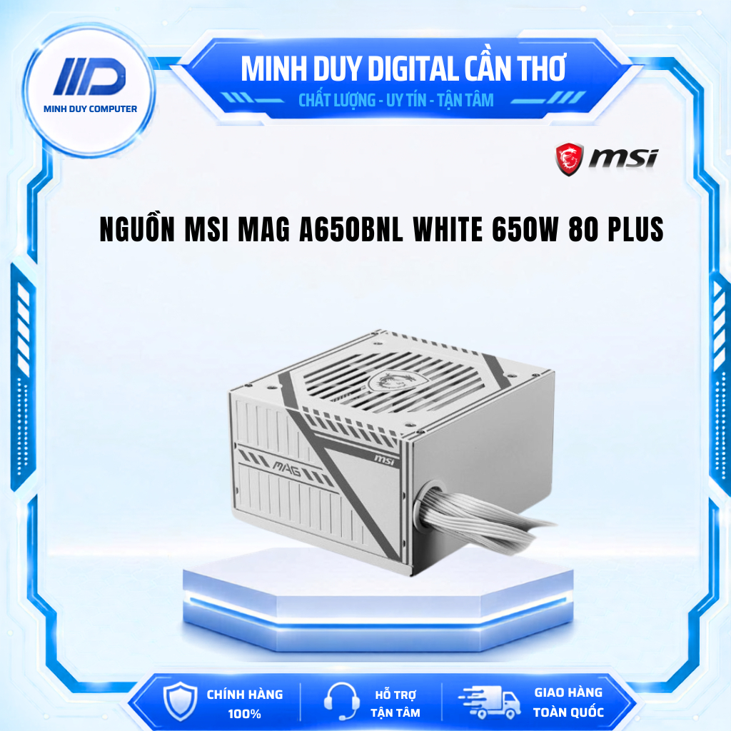 Nguồn MSI MAG A650BNL White 650W 80 Plus - BẢO HÀNH 3 NĂM