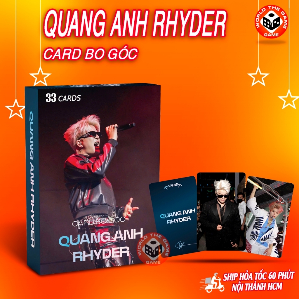 Ảnh QUANG ANH RHYDER 33 Tấm Ảnh Có Chữ Ký - Card bo góc Photocard Hình Ảnh Sắc Nét