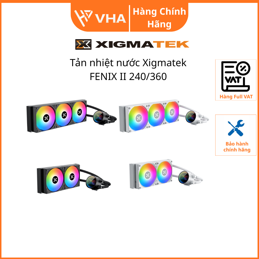 Tản nhiệt nước AIO XIGMATEK FENIX II 240, FENIX II 360 ARGB, SYNC MAIN, FAN 120MM