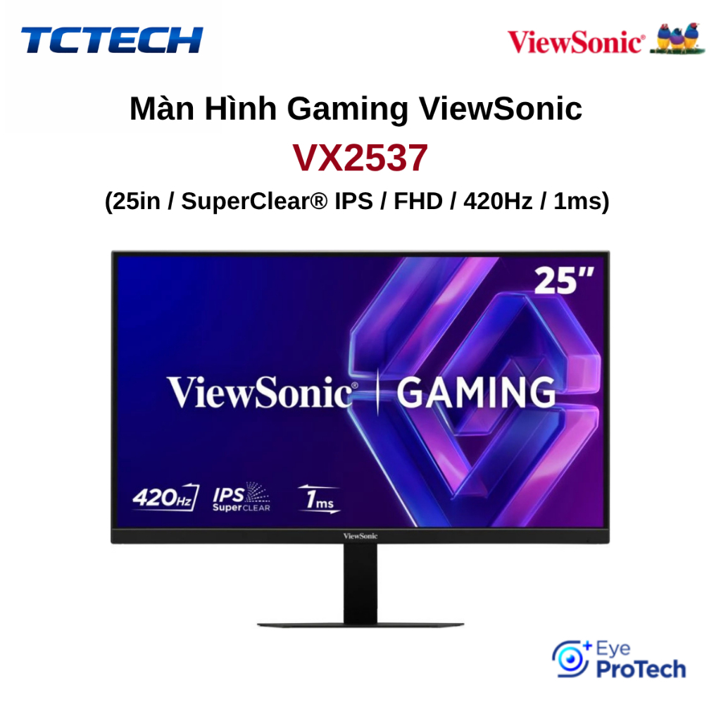Màn hình chơi game ViewSonic VX2537 25 inch, SuperClear IPS, 420Hz Chính Hãng