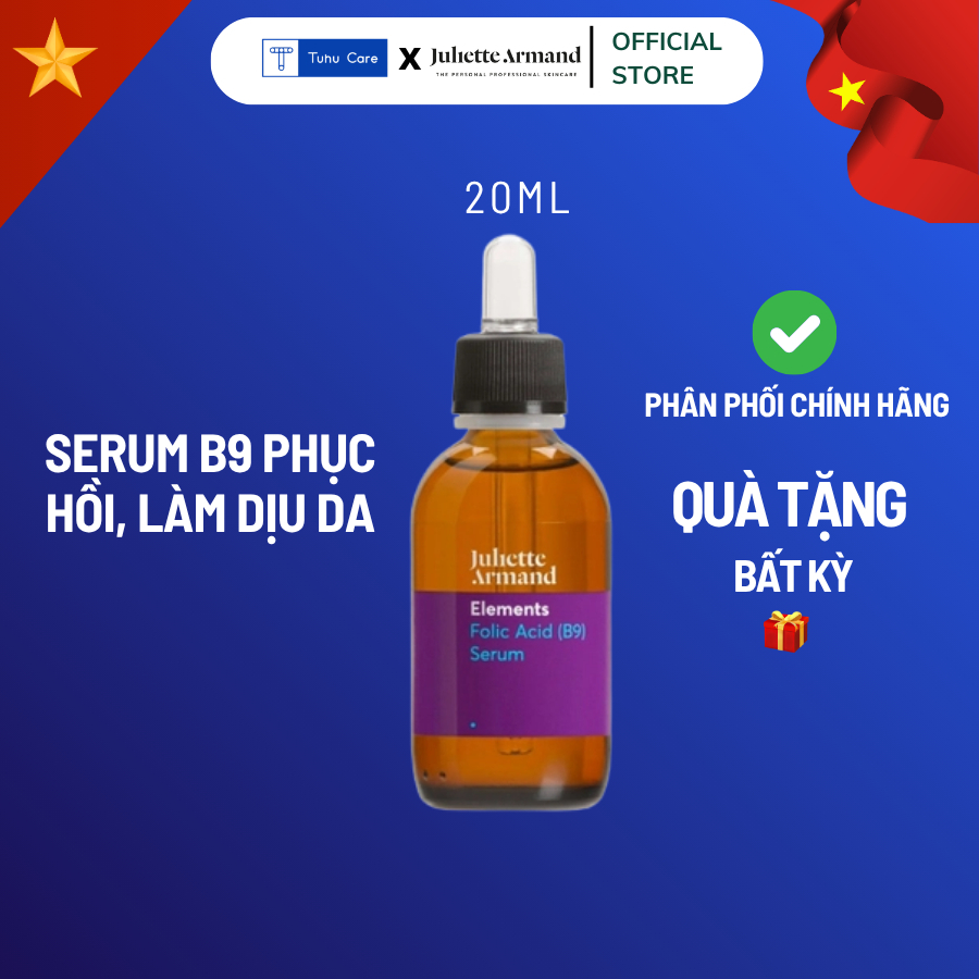 [Chính hãng] Tinh chất B9 Folic Acid JA Juliette Armand 20ml, dưỡng ẩm và làm dịu da
