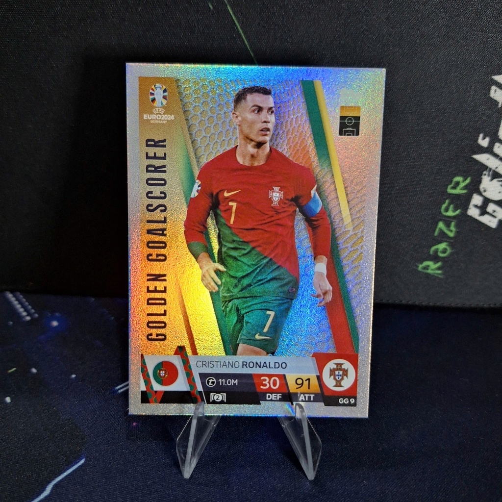 GOAT CR7 Ronaldo Captain Euro, Thẻ Bóng Đá Euro 2024 Chính Hãng Topps