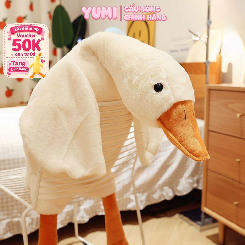 Gấu Bông Vịt 1M9, Gấu Bông Ngỗng Siêu To Siêu Dễ Thương, Thú Bông Thú Nhồi Bông