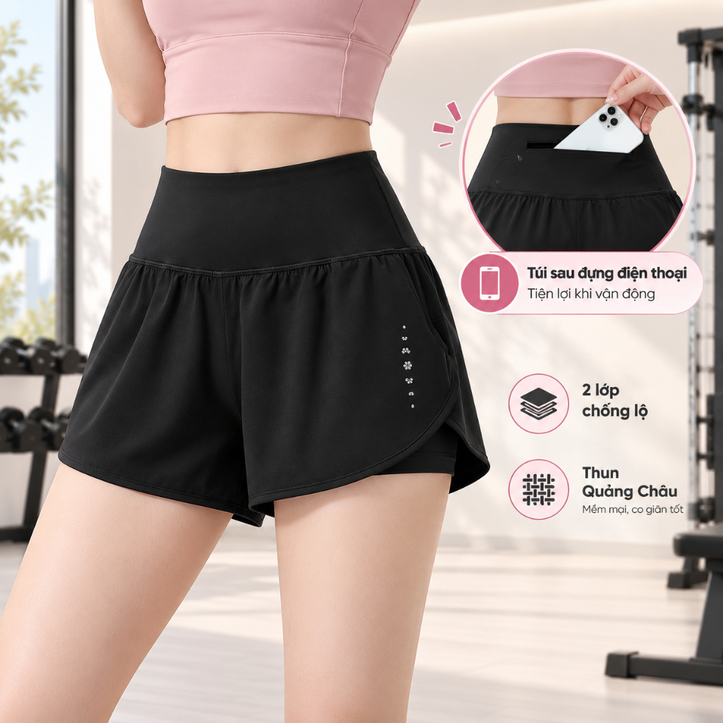 Q6N — Quần thể thao nữ 2 lớp