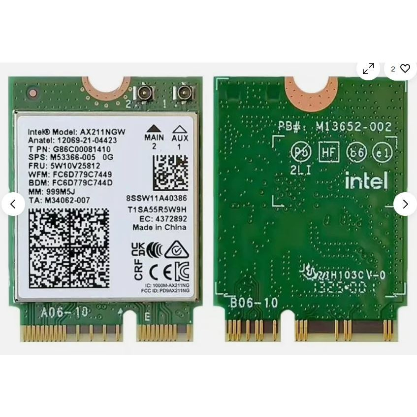 Card wifi 6E intel AX211 chạy ổn định chuẩn m2 2230 cnvio2