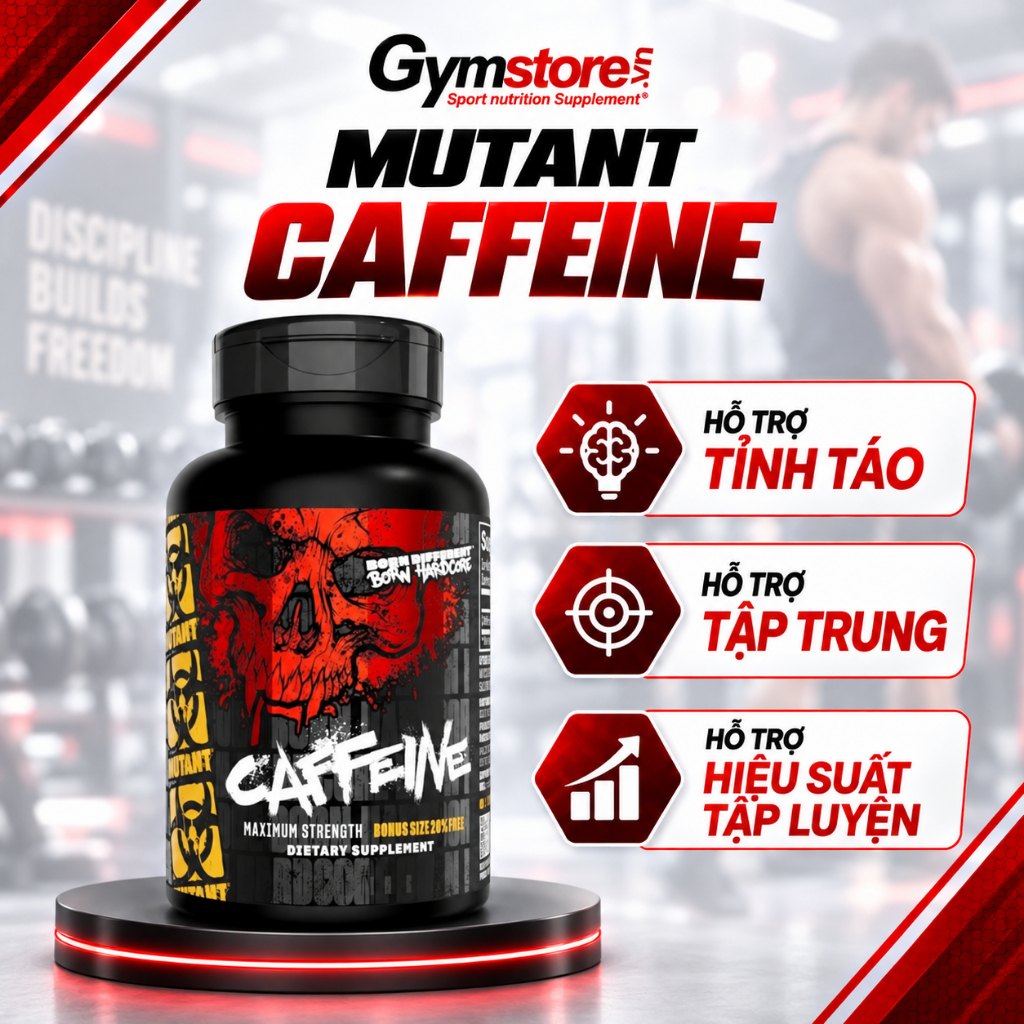 Viên uống MUTANT Caffeine, 240 viên, hỗ trợ tăng tỉnh táo, tập trung - Gymstore