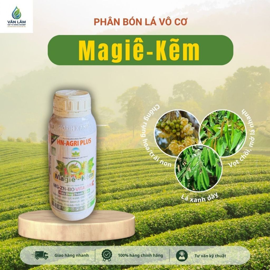 [Horih xanh] Phân bón lá Magie Kẽm - Xanh lá dày lá, chống rụng hoa và trái non