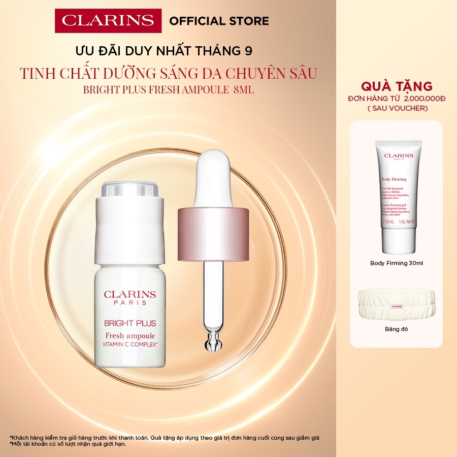 Tinh Chất Dưỡng Sáng Da & Mờ Thâm Nám Clarins Bright Plus Fresh Ampoule 8ml