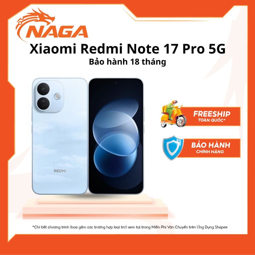 Điện thoại Xiaomi Redmi Note 17 Pro 5G 6GB/256GB  AMOLED 120Hz Snapdragon 6s Gen 4 Pin  8340 mAh