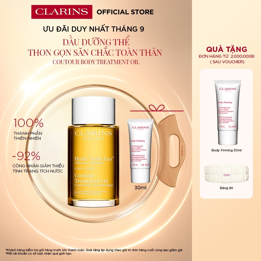 Dầu Dưỡng Thể Thon Gọn Săn Chắc Toàn Thân Clarins Contour Body Treatment Oil 100ml