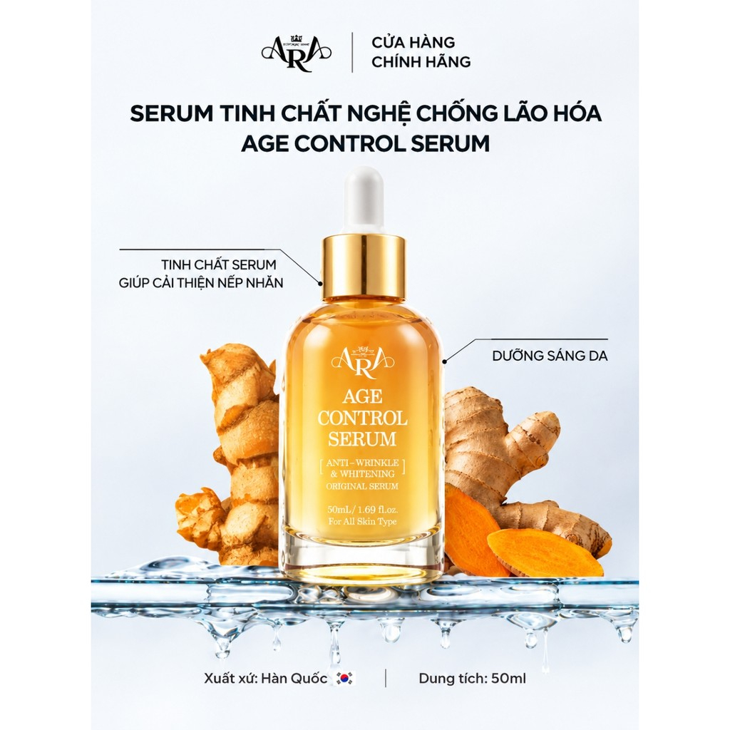 Serum nghệ AGE CONTROL SERUM dưỡng ẩm, trắng da 50ml