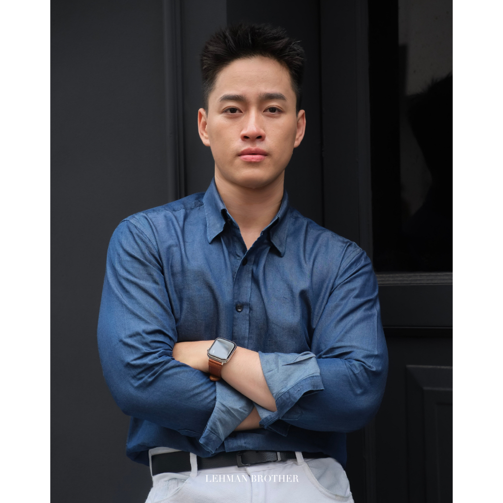 |Lehman Brother SG| Áo Sơ Mi Nam Denim Mềm Mại