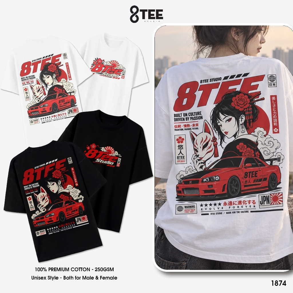 Áo Thun LOCAL BRAND Áo Phông Oversize Form Rộng Unisex Cotton 250gsm Tokyo Style 8Tee Studio THT1874
