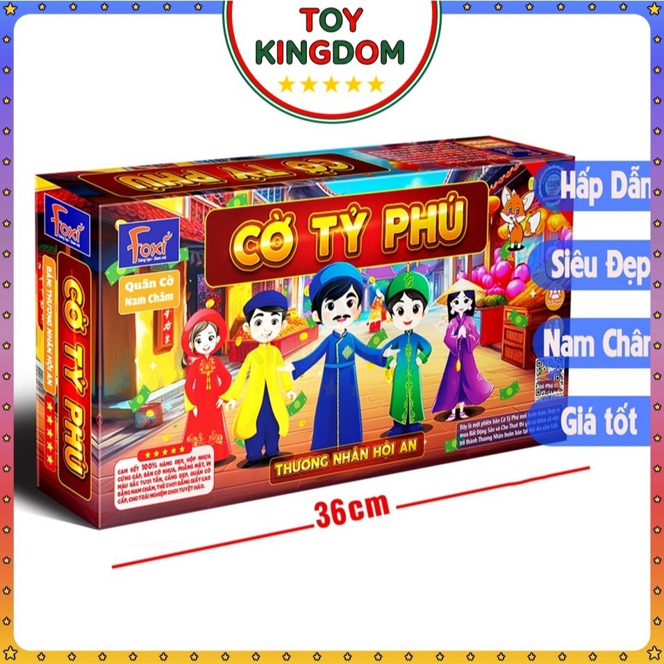 [Foxi] Cờ Tỷ Phú Nam Châm Thương Nhân Hội An Foxi Size Lớn Cờ Tỉ Phú Đồ Chơi Trí Tuệ Trẻ Em