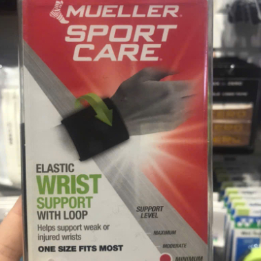 [MUELLER] BĂNG MUELLER HỖ TRỢ CỔ TAY 961 - Elastic Wrist Support With Loop - ML.961 (1 chiếc/ hộp)