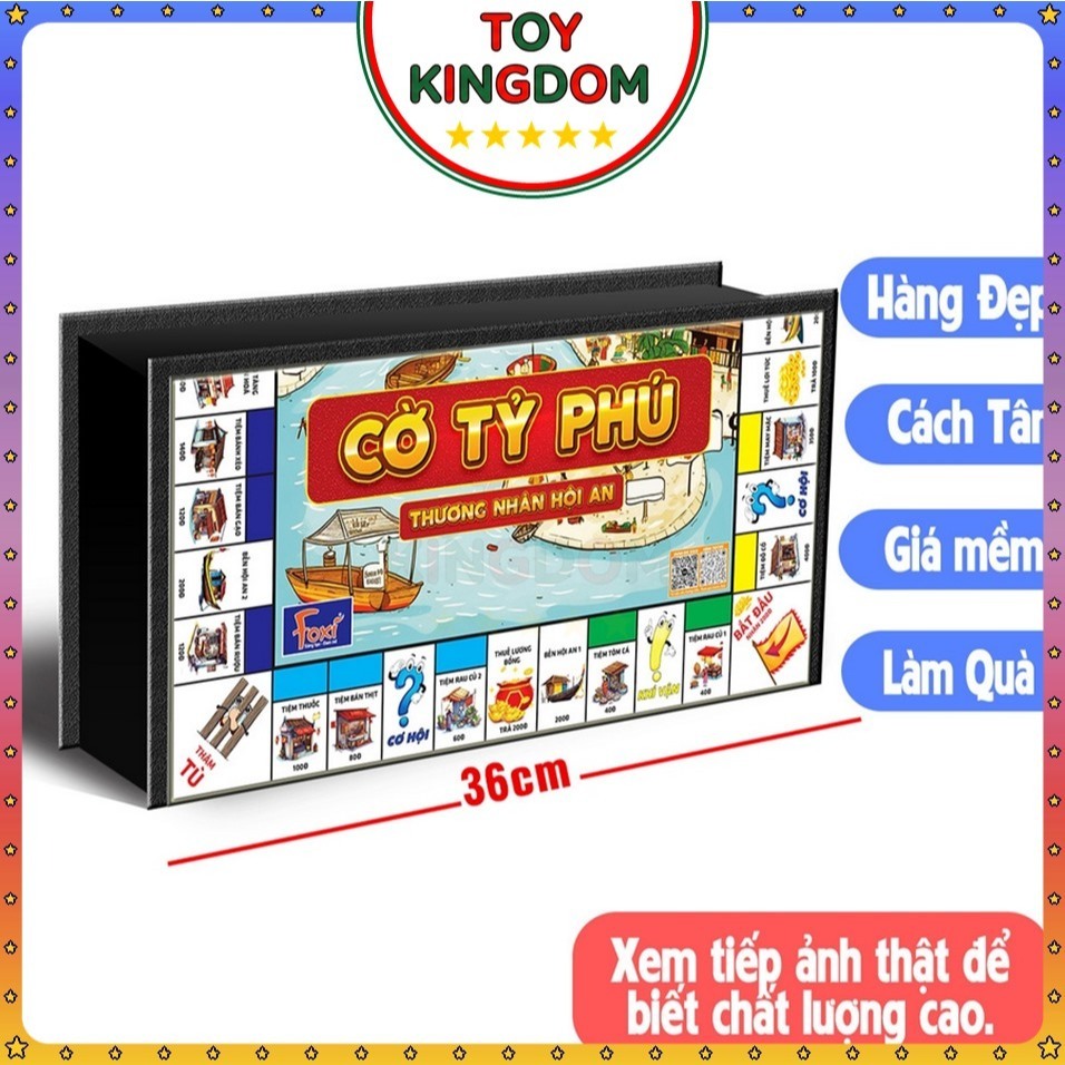 [Foxi] Cờ Tỷ Phú Thương Nhân Hội An Foxi Size Lớn Cờ Tỉ Phú Đồ Chơi Trí Tuệ Trẻ Em Tư Duy