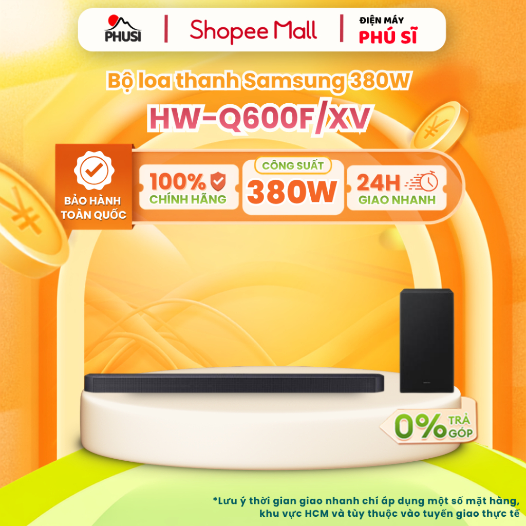 HW-Q600F/XV [GIAO HCM] Bộ loa thanh Samsung HW-Q600F/XV 380W - CHÍNH HÃNG
