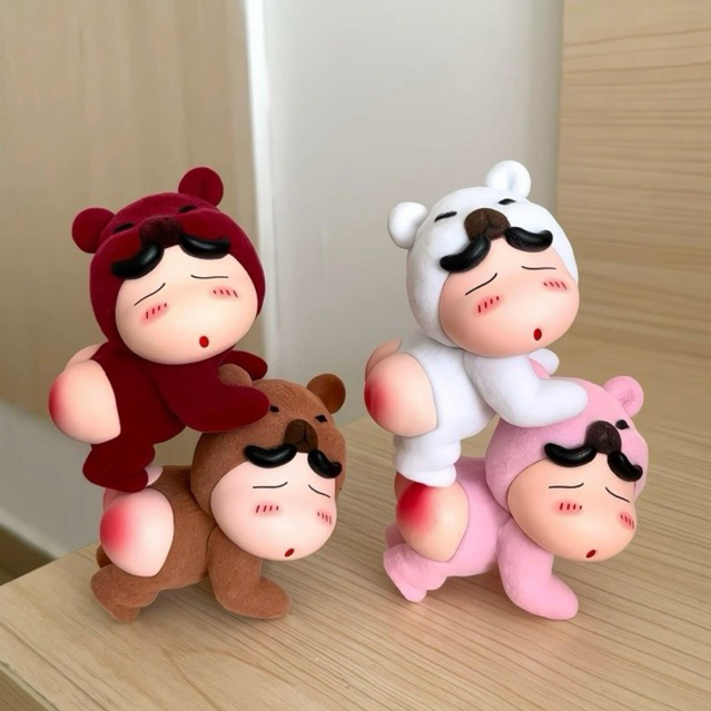[Có Hộp + Nhựa đặc] Mô hình Shin Gấu BEAR 10CM,mô hình Shin, quà tặng, blindbox, trang trí ô tô, đồ 
