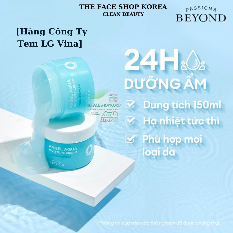 [Chính hãng LGVina] Kem dưỡng cấp nước cấp ẩm sâu Beyond Aqua Angel Moisture Cream 150ml