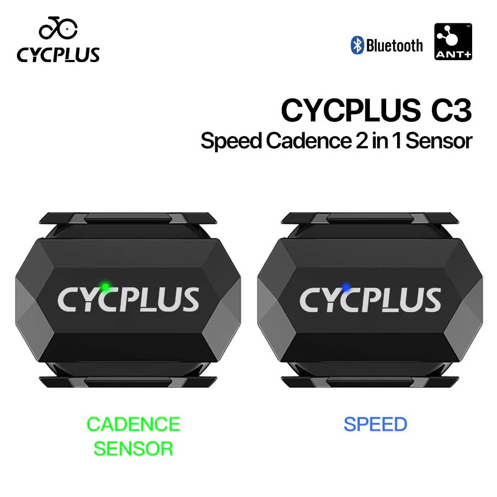 Bộ 2 Cảm Biến Tốc Độ & Nhịp Đạp Cycplus C3 Speed & Cadence Sensor ANT+ BLE 4.0 Dual Kết Nối Garmin X
