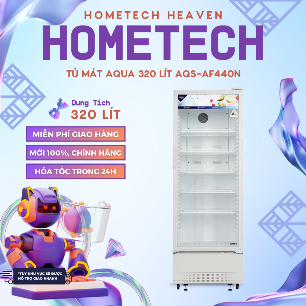AQS-AF440N [GIAO HÀNG MIỄN PHÍ HCM] Tủ mát Aqua 320 Lít AQS-AF440N - CHÍNH HÃNG