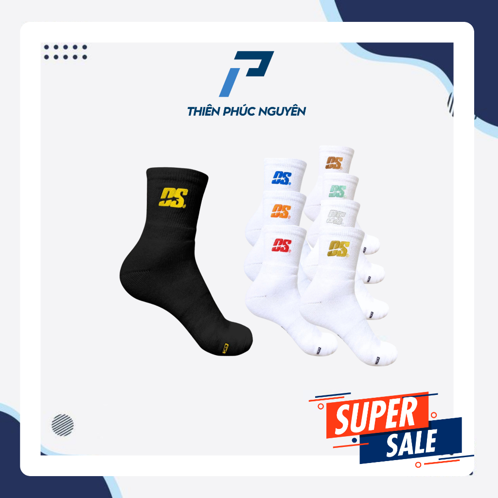 Tournament 1 - Tất Vớ Thể Thao Nam Nữ Cổ Cao Cotton DS Sport