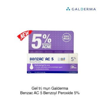 Gel Mụn Trứng cá Benzac Ac 2,5% 5% 15g 30g Dành Cho Da Dầu Da Nhạy Cảm Không Gây Khô Bong Tróc