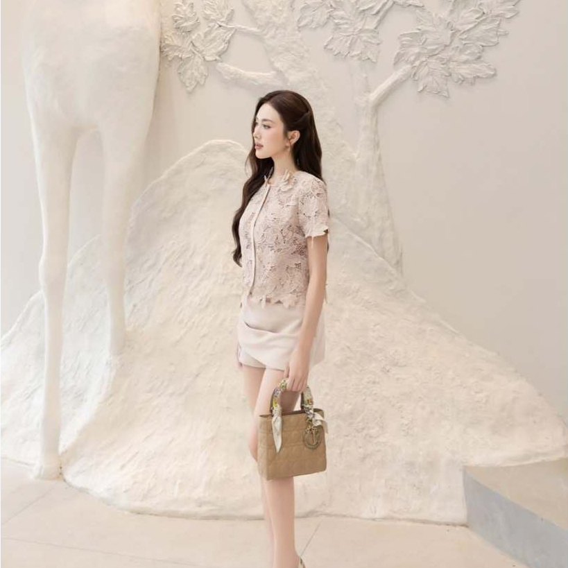 [LENAE SET] Set váy nữ dự tiệc by DARLING DIVA, Đầm nữ chất ren họa tiết form tôn dáng quý phái