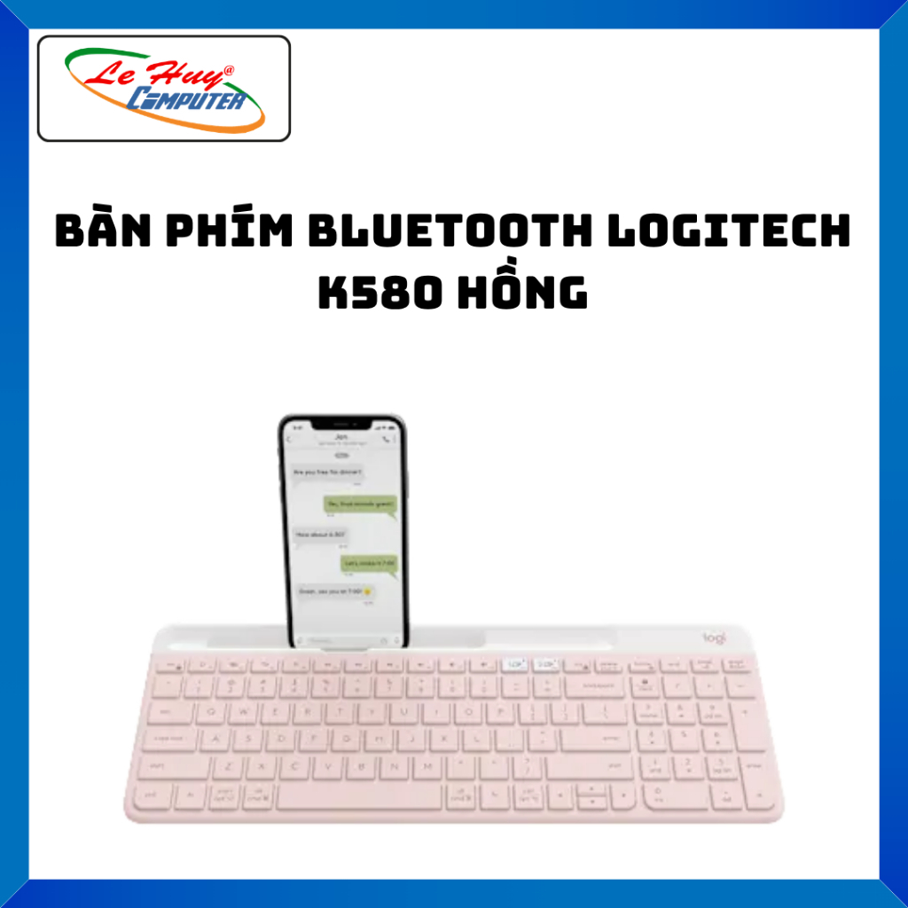 Bàn Phím Bluetooth Logitech K580 Trắng / Hồng - Hàng Chính Hãng