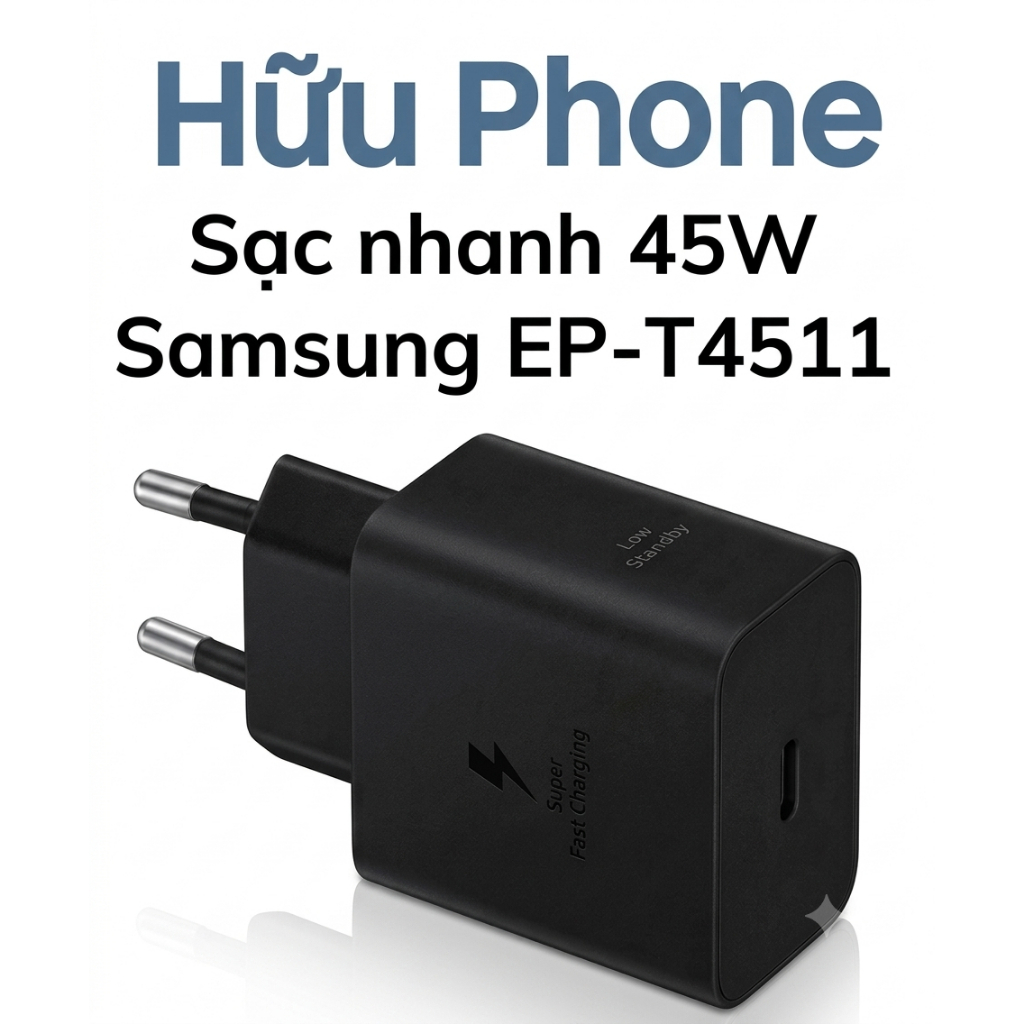 Sạc Nhanh 45W Samsung EP-T4511 Type-C Hàng Chính Hãng