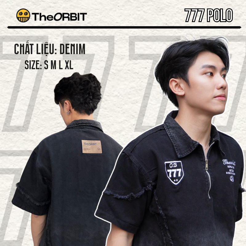Áo Polo Nam Nữ ORBIT - 777 Denim Polo - Local Brand Chính Hãng