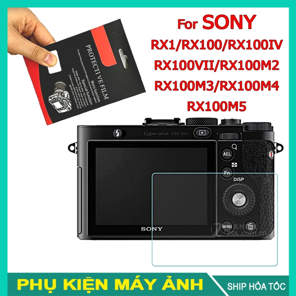 Miếng Dán Cường Lực Màn Hình Máy Ảnh Sony RX1 RX100 RX100 III RX100 IV RX100 V RX100 VII Kèm Khăn La