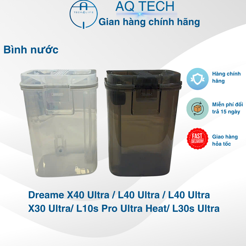 Bình Nước Sạch Bình Nước Bẩn Dreame X40 Ultra, L40 Ultra, L40s Ultra, X30 Ultra, L10s Pro Ultra Heat