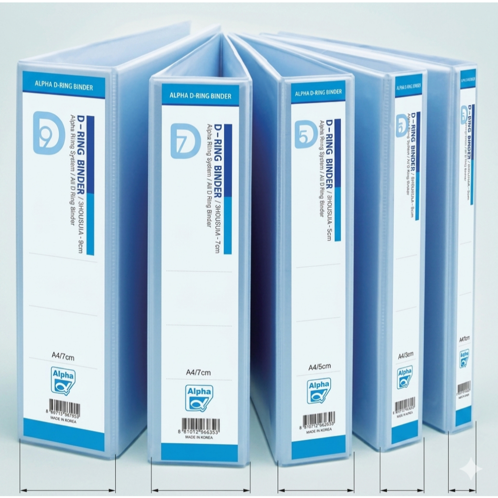 Bìa còng chữ D Alpha D-Ring Binder A4 - 3cm/5cm/9cm