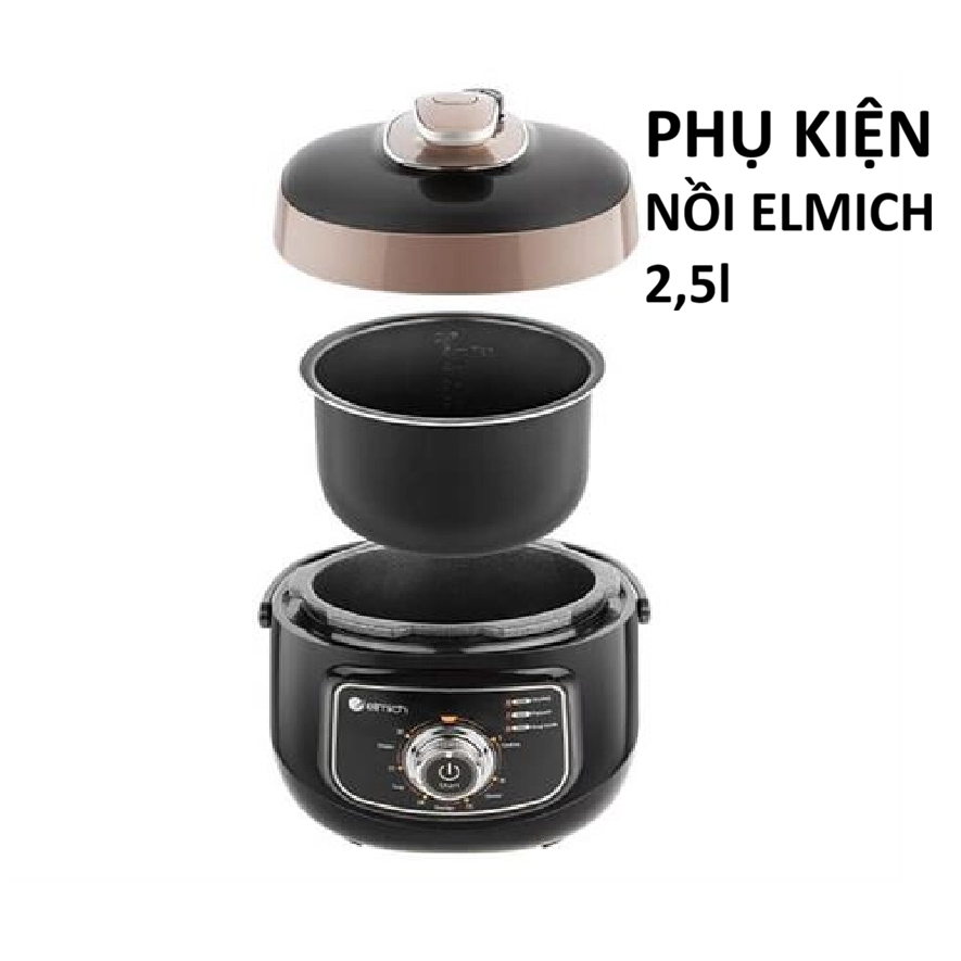 PHỤ KIỆN Nồi áp suất Elmich PCE-1805 2.5Lít - Van xả chinh, van phụ