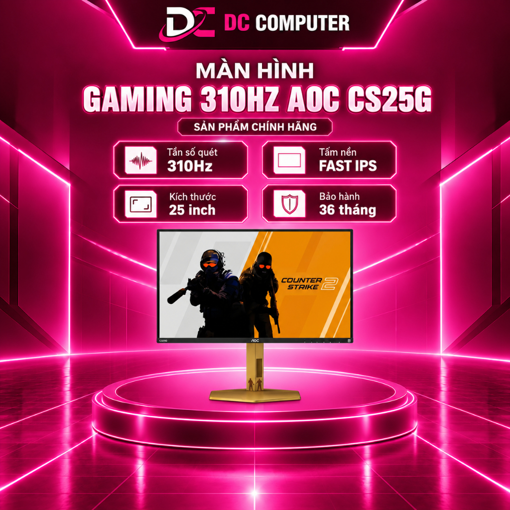 MÀN HÌNH GAMING 310Hz AOC CS25G 310Hz | NEW| CHÍNH HÃNG| Bảo hành 36 tháng