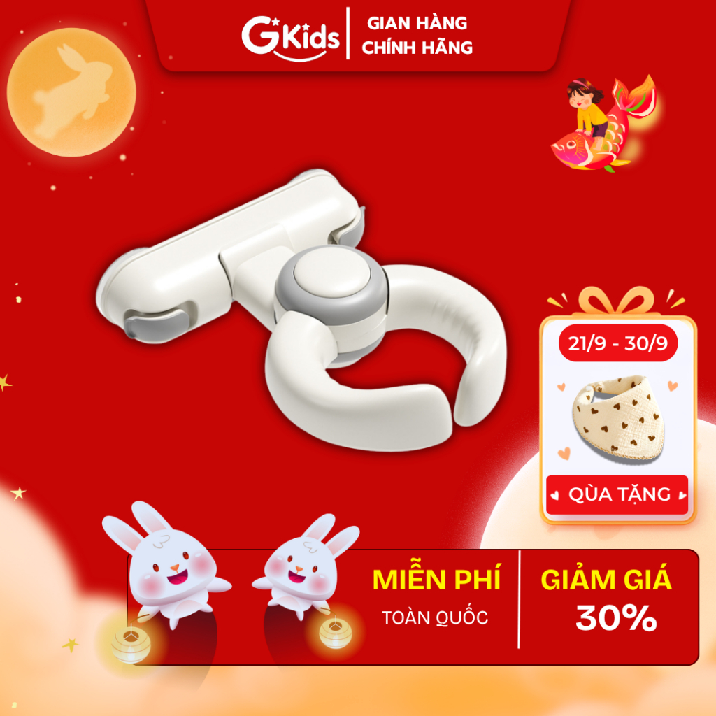 Ghế tắm gắn tường chống trơn trượt GKids, An toàn cho bé với đệm ôm bám chắc chắn