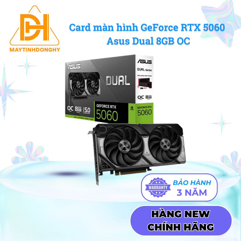 VGA CARD MÀN HÌNH RTX 5060 ASUS DUAL 8GB OC NEW