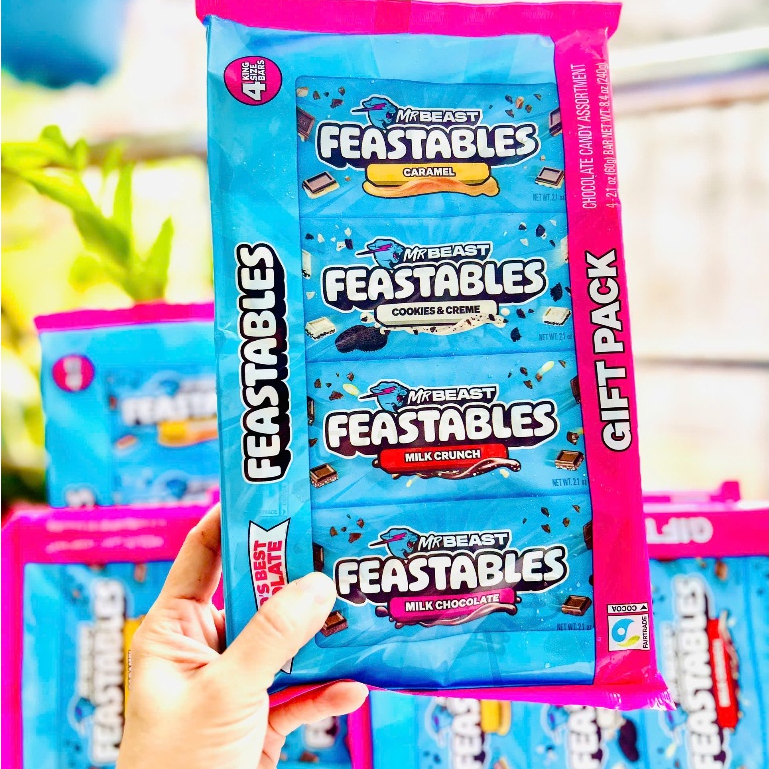 [Auth Mỹ] Socola MrBeast Feastables 1 thanh 60g (Vị ngẫu nhiên)