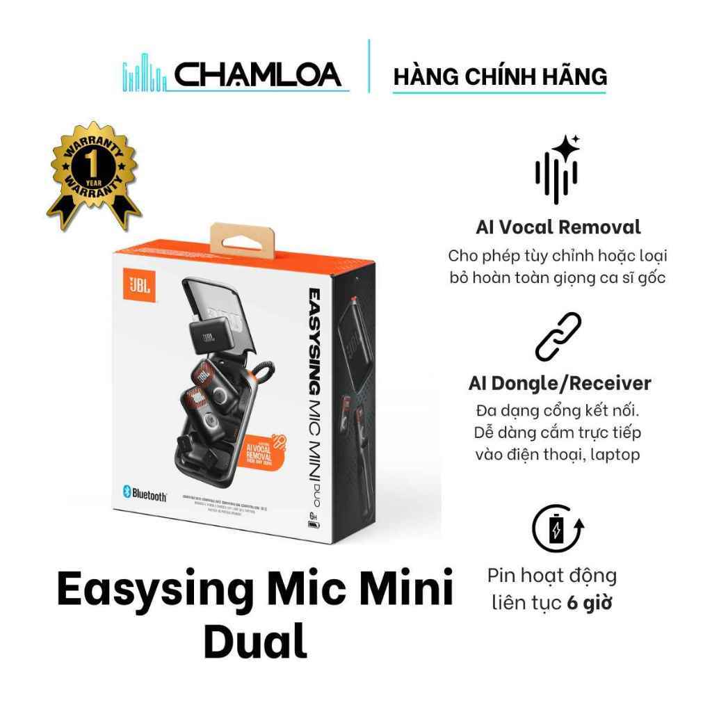 Micro JBL EASYSING MIC MINI - Chính Hãng PGI - BH 12 Tháng